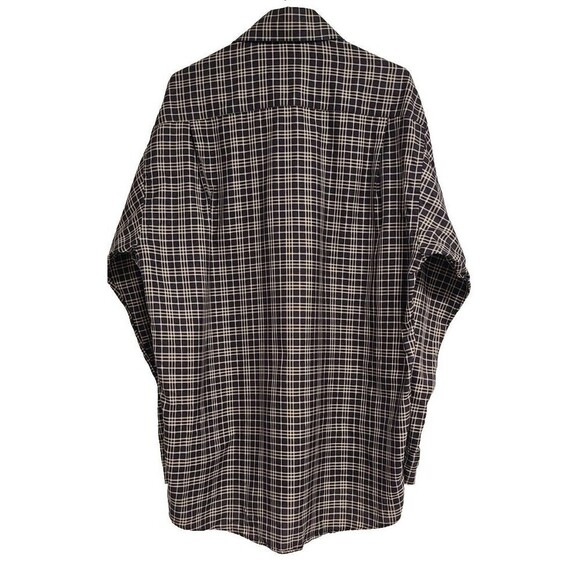 Burberry London Plaid Button Down Long Sleeve Shirt Black Men's Sz L Made In USA - Picture 2 of 10